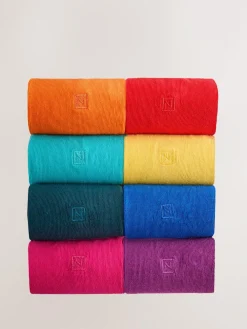 New Next 8 Pack Embroidered Lasting Fresh Socks Bright Blue/Green/Red