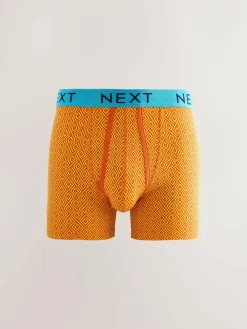 Next Bright Blue/Orange Spot 10 pack A-Front Boxers^ Underwear|Underwear