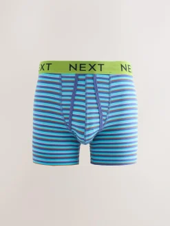 Next Bright Blue/Orange Spot 10 pack A-Front Boxers^ Underwear|Underwear