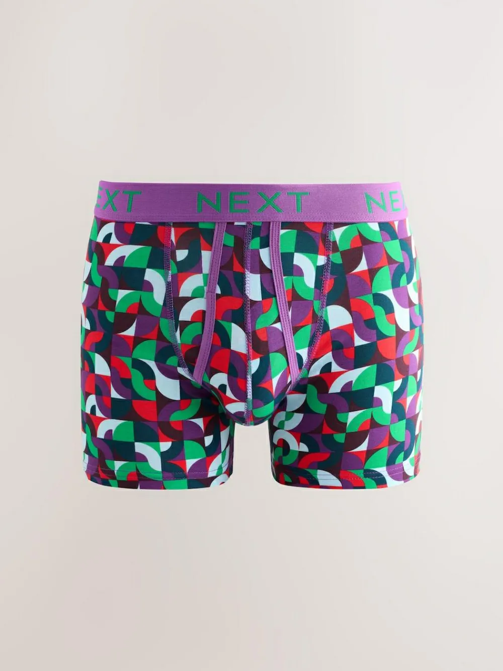 Clearance Next Bright Blue/Orange/Purple Circle Geo Print A-Front Boxers