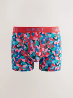 Clearance Next Bright Blue/Orange/Purple Circle Geo Print A-Front Boxers