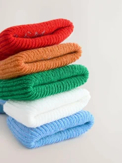 Outlet Next Embroidered Roll Top Socks 5 Pack (0mths-2yrs) Bright Character