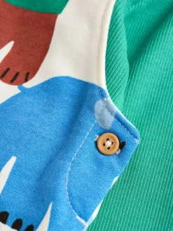 Online Next Jersey Dungarees And Bodysuit Baby Set (0mths-2yrs) Bright Character