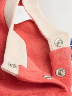 Outlet Next Baby Denim Dungarees and Bodysuit Set (0mths-2yrs) Bright Character Stripe