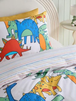Next Bright Dino Duvet Cover and Pillowcase Set^ Childrens Bedding