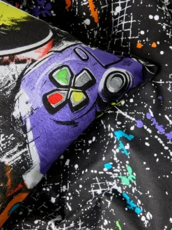 New Next Bright Gamer Super Soft Brushed Cotton Duvet Cover and Pillowcase Set