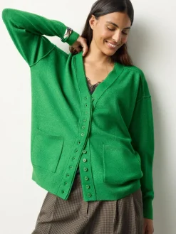 Next Bright Green Supersoft V-Neck Cardigan With Pockets^Women Knitwear|Knitwear