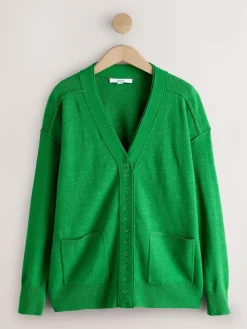 Next Bright Green Supersoft V-Neck Cardigan With Pockets^Women Knitwear|Knitwear