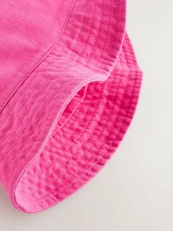 Hot Next Bright Pink 100% Cotton Bucket Hat (3mths-16yrs)