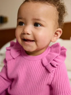 Next Bright Pink Baby Knitted Jumper and Leggings Set 2 Piece (0mths-3yrs)^ Knitwear|Knitwear