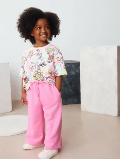 Next Bright Pink Wide Leg Sweat Joggers (3mths-7yrs)^ Pants & Leggings|Jeans & Joggers