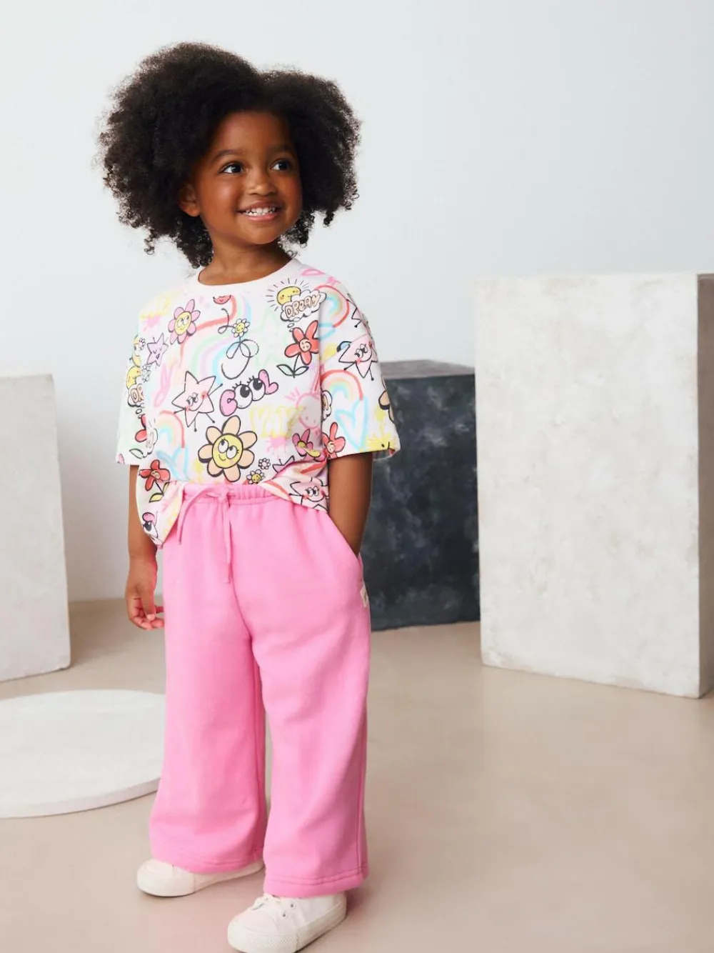Next Bright Pink Wide Leg Sweat Joggers (3mths-7yrs)^ Pants & Leggings|Jeans & Joggers