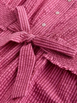 Next Bright Pink/Red Belted Summer Playsuit^Women Jumpsuits & Playsuits