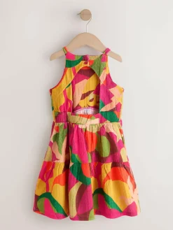 Best Next Bright Print Strappy Crinkle Summer Dress (3-16yrs)