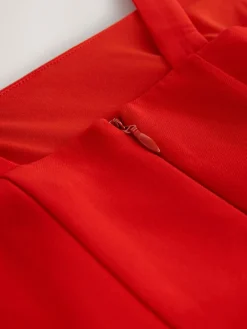 Outlet Next Occasion Cinched Waist Maxi Dress Bright Red