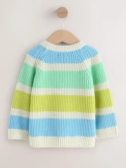 Hot Next Chenille Knitted Crew Neck Jumper (3mths-7yrs) Bright Stripe