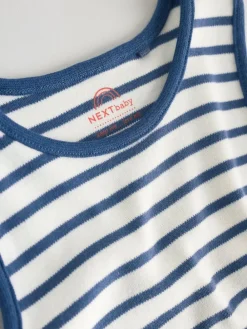 Hot Next Bright Stripe Vest Baby Bodysuits 5 Pack