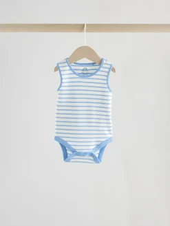 Hot Next Bright Stripe Vest Baby Bodysuits 5 Pack