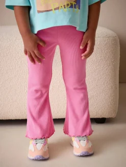 Next Bright Sugar Pink Rib Flare Leggings (3mths-7yrs)^ Pants & Leggings