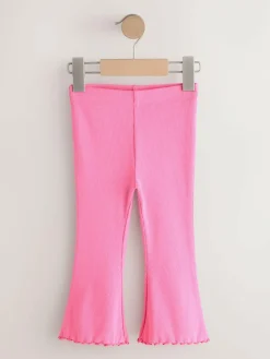 Next Bright Sugar Pink Rib Flare Leggings (3mths-7yrs)^ Pants & Leggings