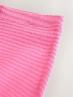 Next Bright Sugar Pink Rib Flare Leggings (3mths-7yrs)^ Pants & Leggings
