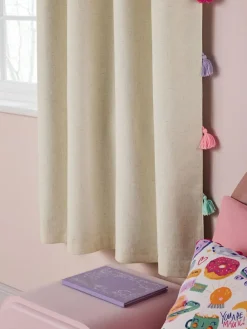 Online Next Bright Tassel Eyelet Blackout Curtains