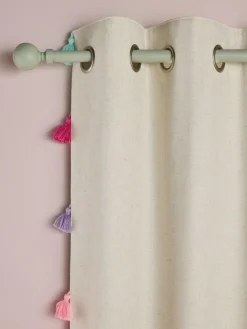 Online Next Bright Tassel Eyelet Blackout Curtains