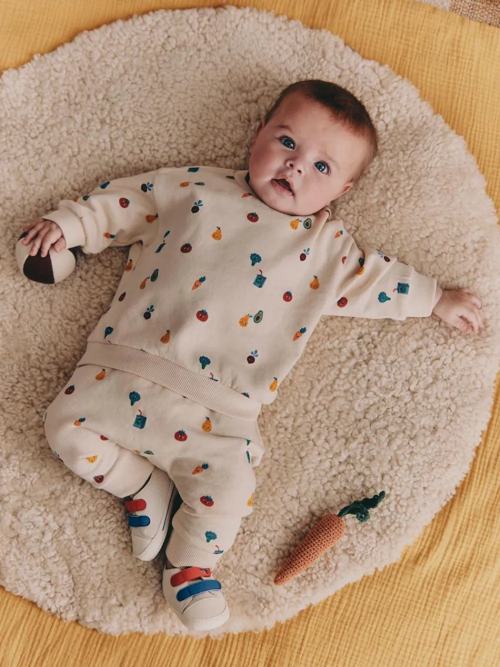 Discount Next Sweat Top and Joggers Baby Set (0mths-2yrs) (0mths-2yrs) Bright Veg Print