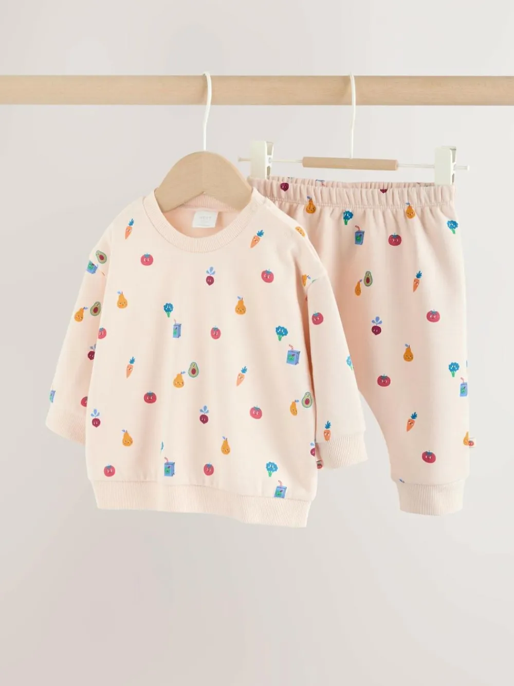 Discount Next Sweat Top and Joggers Baby Set (0mths-2yrs) (0mths-2yrs) Bright Veg Print