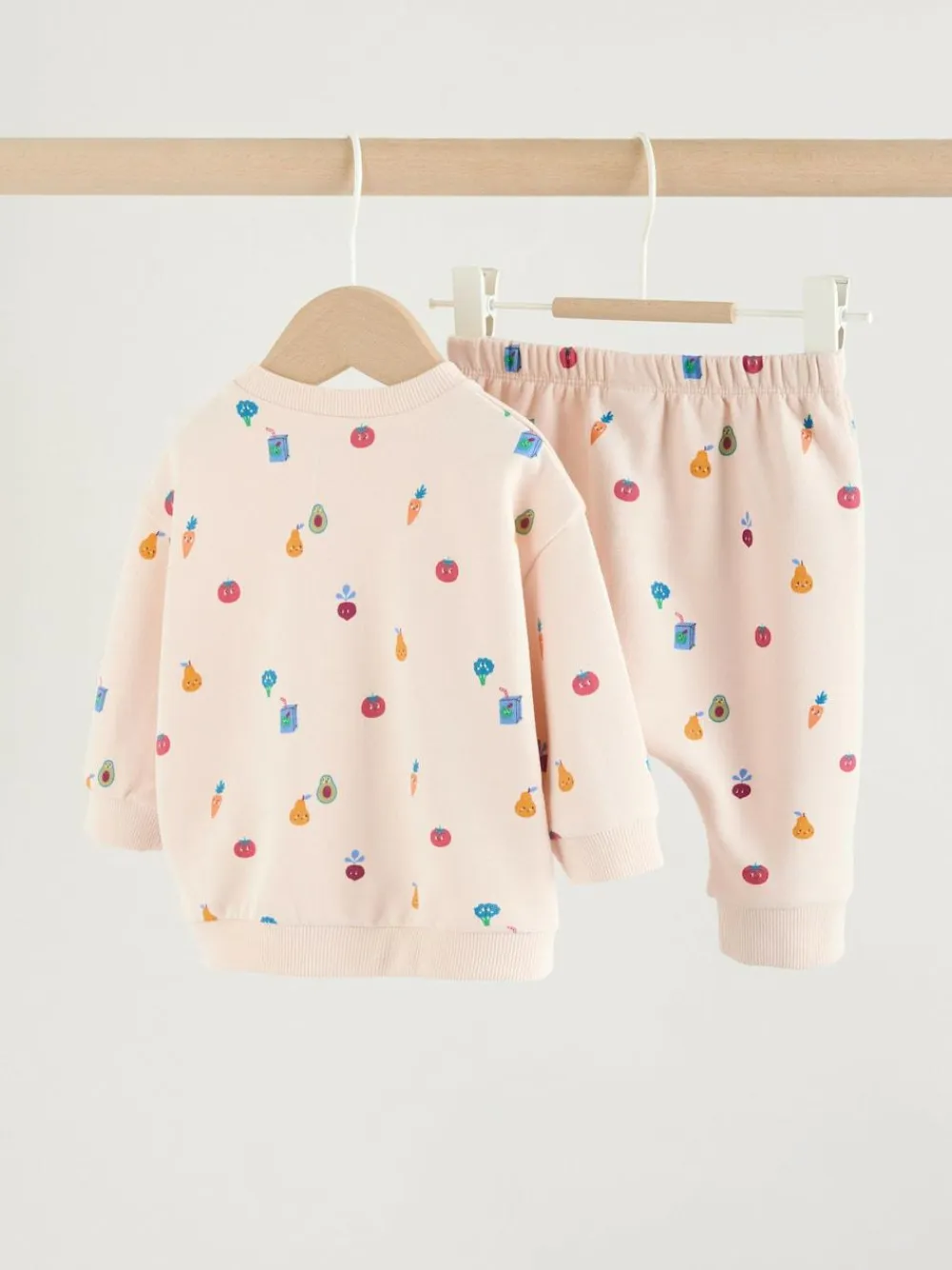 Discount Next Sweat Top and Joggers Baby Set (0mths-2yrs) (0mths-2yrs) Bright Veg Print