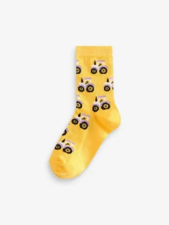 Hot Next Bright Vehicle Cotton Rich Socks 7 Pack