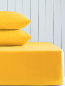 Outlet Next Bright Yellow Cotton Rich Extra Deep Fitted Bed Sheet