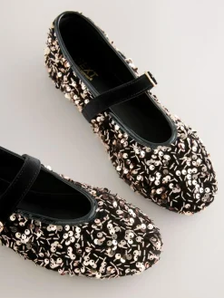 New Next Forever Comfort® Embellished Sequin Mary Jane Shoes Bronze