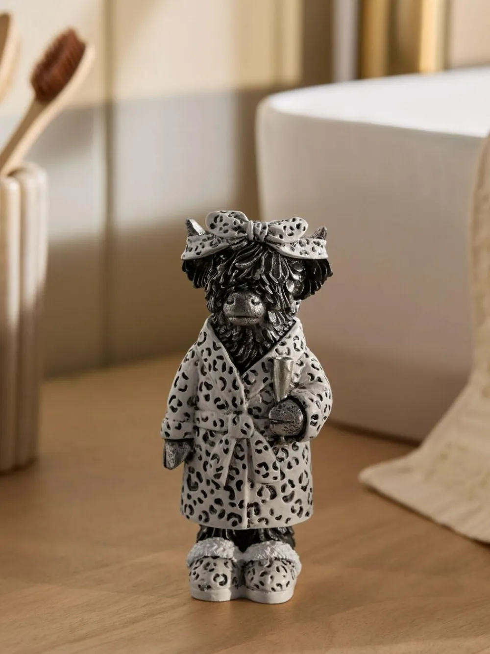 Next Bronze Hamish Leopard Print Bathroom Ornament^ Ornaments|Bathroom Accessories