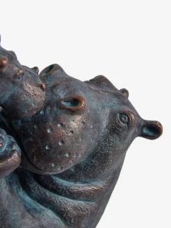 New Next Bronze Hattie and Henry Hippo Kissing Ornament