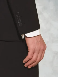 Brook Taverner Tailored Fit Wool Mix Washable Suit Jacket^ Black Suits