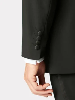 Clearance Brook Taverner Black Wool Blend Dinner Suit Jacket