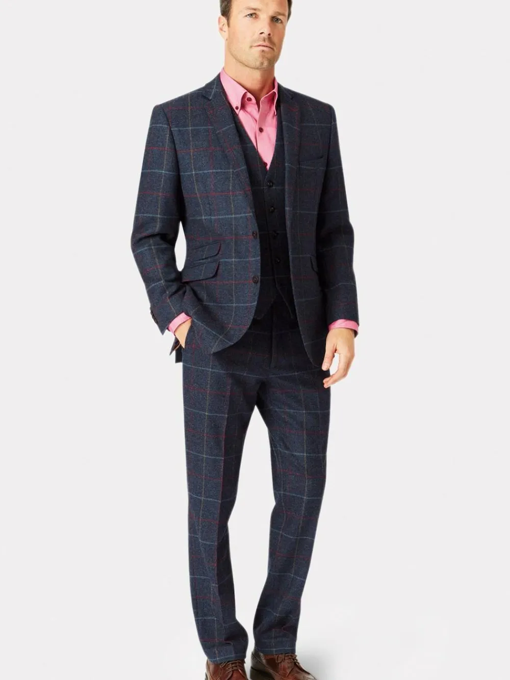 Brook Taverner Check Wool Suit Jacket^ Blue Suits|Suits & Tuxedos