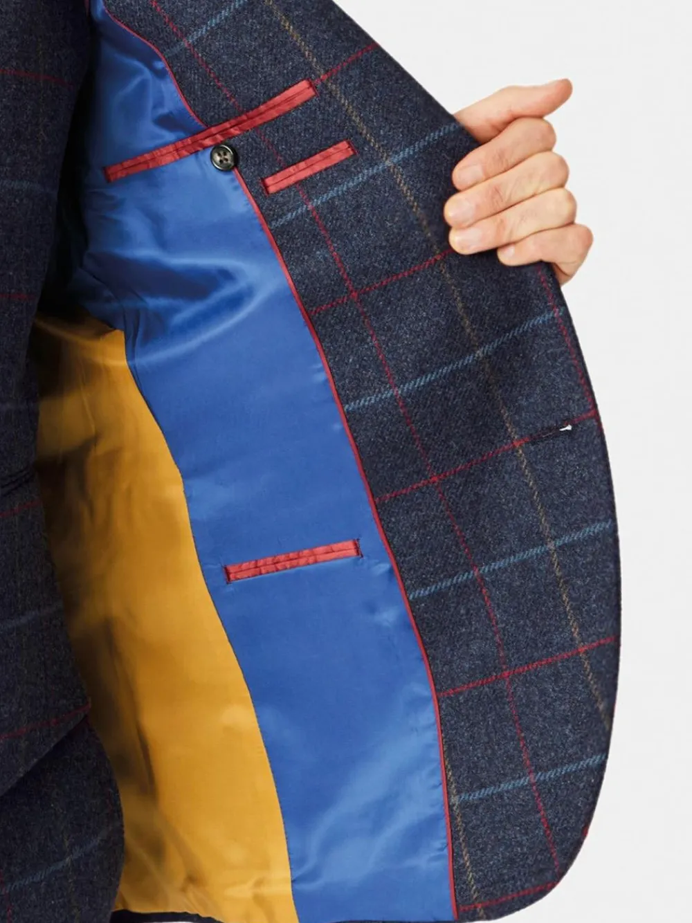 Brook Taverner Check Wool Suit Jacket^ Blue Suits|Suits & Tuxedos