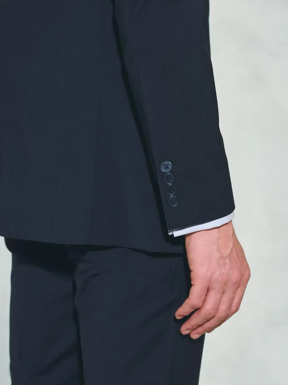 Discount Brook Taverner Tailored Fit Wool Mix Washable Suit Jacket Blue Dark