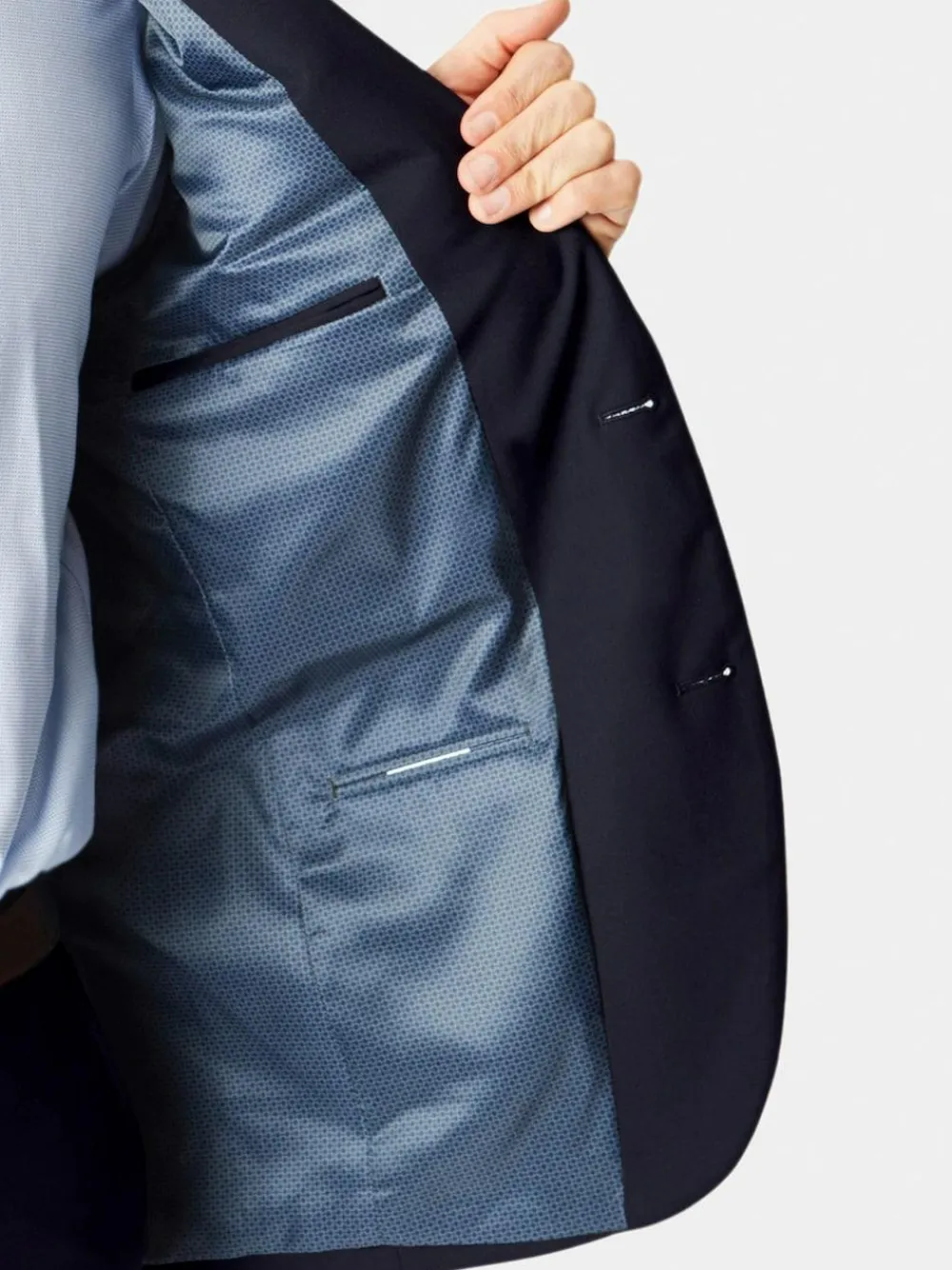 Hot Brook Taverner Tailored Fit Washable Suit Jacket Blue Dark