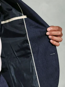 Brook Taverner Blue Linen Blend Mixer Suit Jacket^ Suits & Tuxedos|Blue Suits