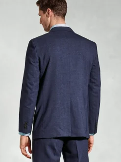 Online Brook Taverner Linen Blend Mixer Suit Jacket Blue