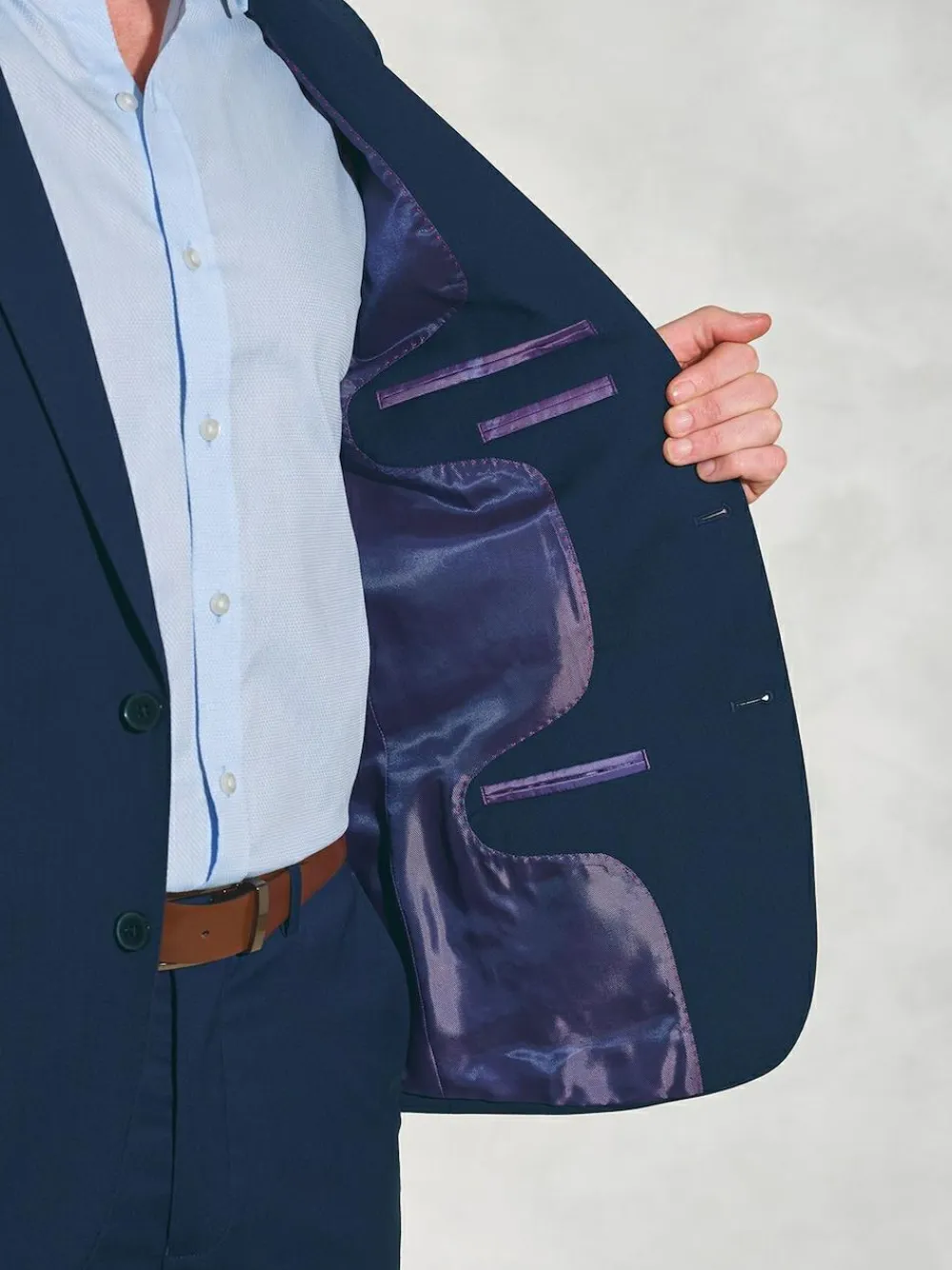 Brook Taverner Tailored Fit Wool Mix Washable Suit Jacket^ Blue Suits