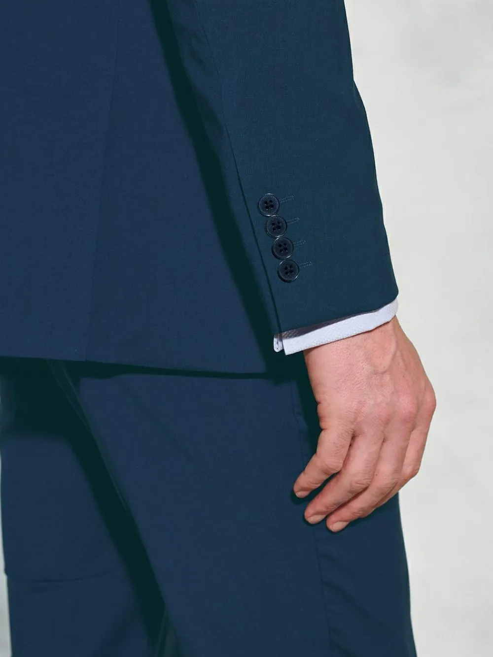 Brook Taverner Tailored Fit Wool Mix Washable Suit Jacket^ Blue Suits