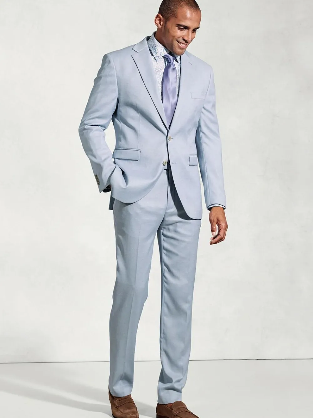 Brook Taverner Textured Occasion Suit Jacket^ Blue Suits