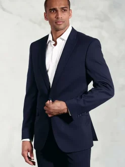 Clearance Brook Taverner Washable Suit Jacket Blue