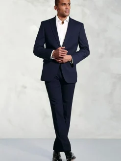 Clearance Brook Taverner Washable Suit Jacket Blue