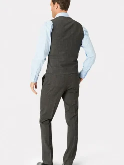 Outlet Brook Taverner Check Washable Waistcoat Grey