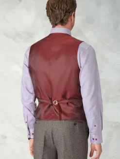 Discount Brook Taverner Donegal Wool Suit Waistcoat Grey